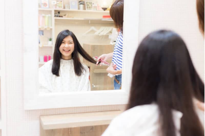 trim sun damaged hair